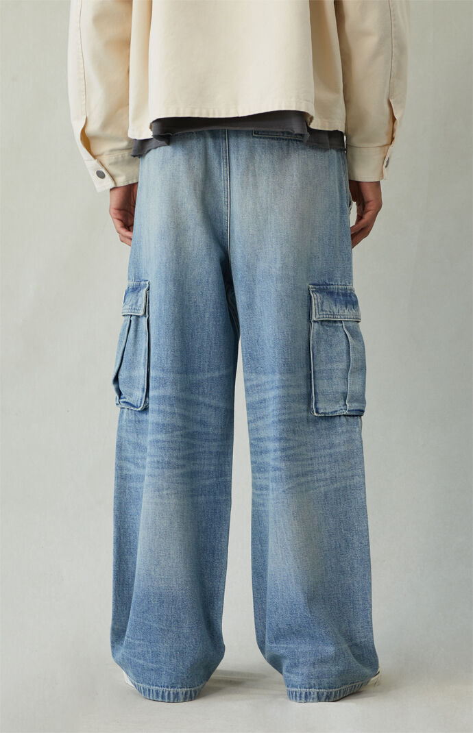Pacsun Blake Extreme Baggy Jeans Cargo Medium Blue Tint | Pacsun