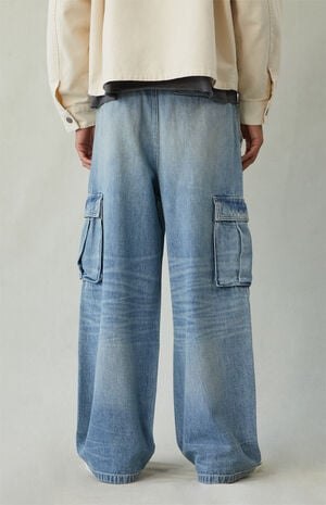 Blake Extreme Baggy Jeans Cargo Medium Blue Tint image number 4
