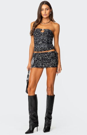 Narah Leopard Printed Mini Skirt image number 1