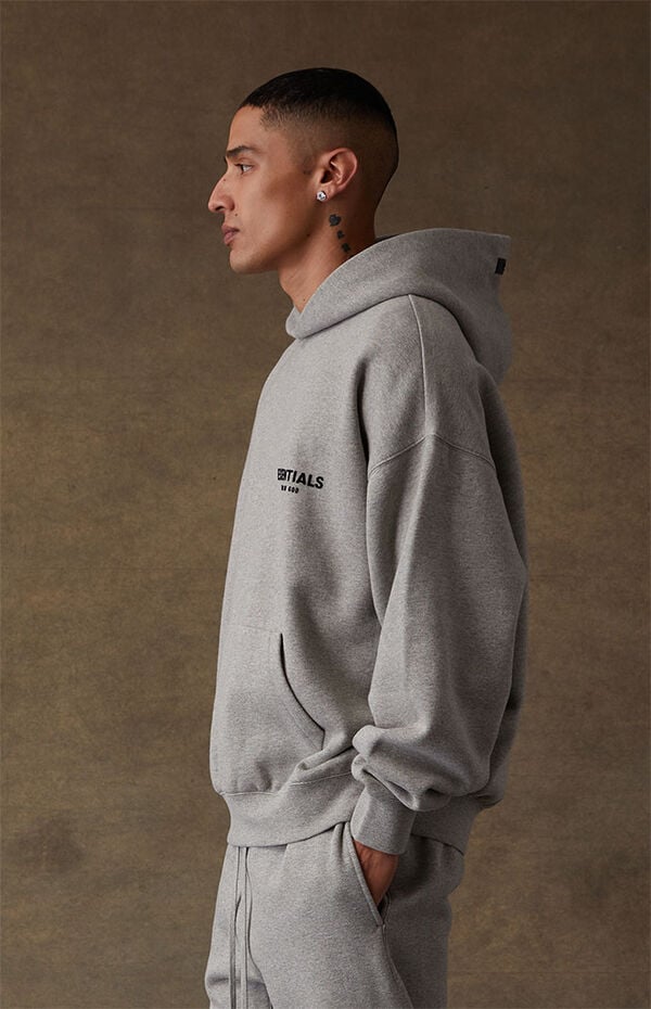 Essentials Fear Of God Dark Oatmeal Hoodie | PacSun