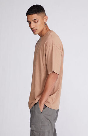 Brown Loch Solid Boxy T-Shirt image number 3