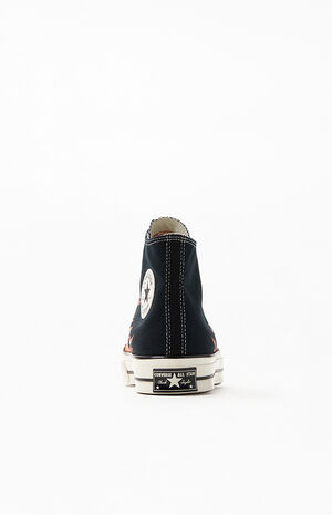 Black Chuck 70 Flame Print High Top Shoes image number 3