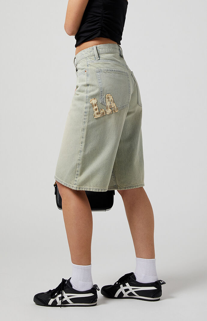 【SATIIIZ】Depor Patch Bermuda Denim Pants Depor Patch Bermuda Denim Pants - satiiiz