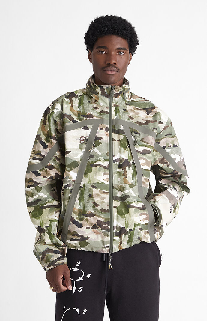 RCOS Khaki Taped Seam Shell Jacket Watercolour Camo