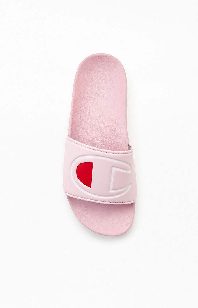 Champion Women s Pink IPO Slide Sandals PacSun