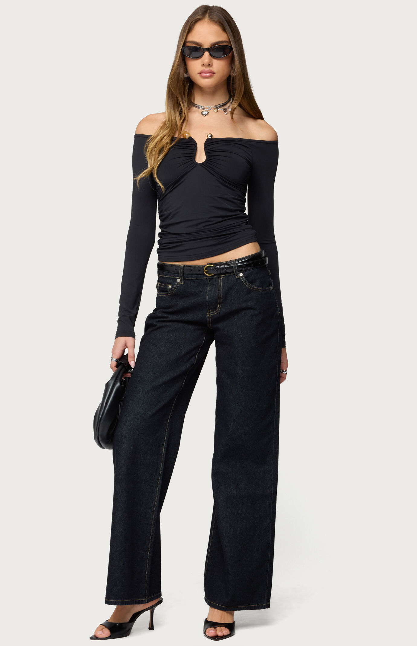 Edikted Halle Curved U Off Shoulder Top