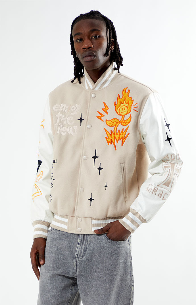 Varsity button top up jacket