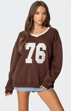 76 Oversized V Neck Sweater image number 1