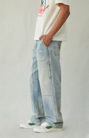 Dylan Baggy Jeans Ripped Light Blue Tint image number 3