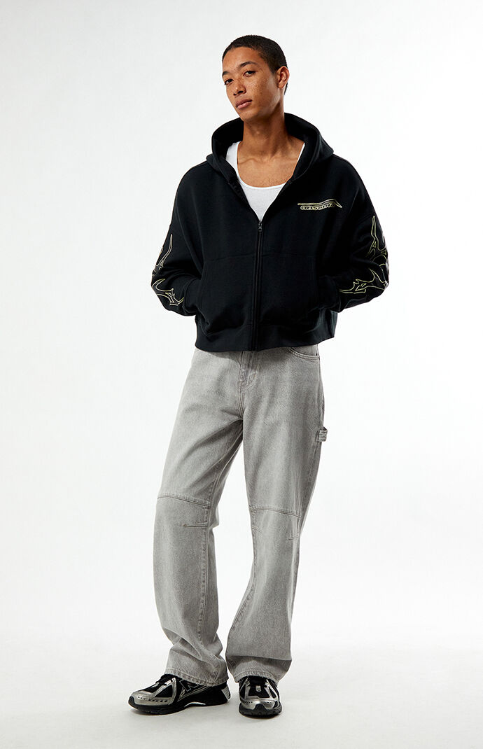 Pacsun Obscura Cropped Full Zip Hoodie | Pacsun