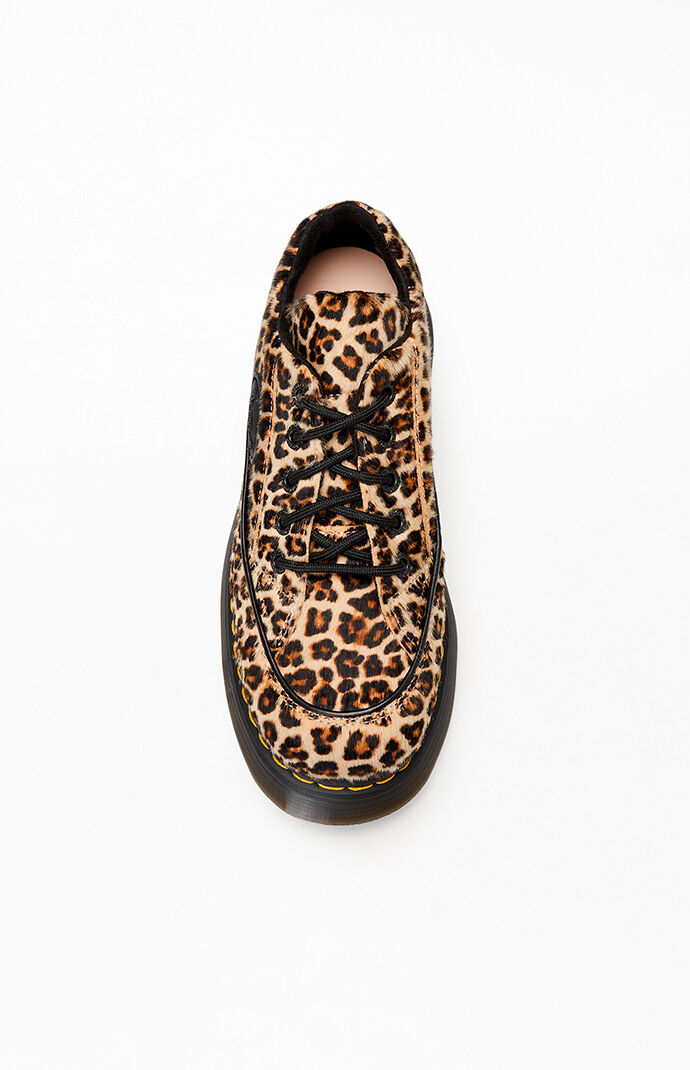 Dr Martens Women's Buzz 5 Eye Textured Leather Leopard Shoes | Pacsun