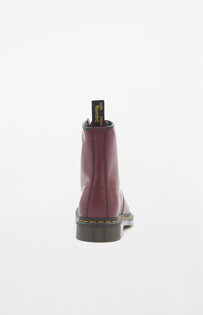 1460 Smooth Leather Cherry Red Boots