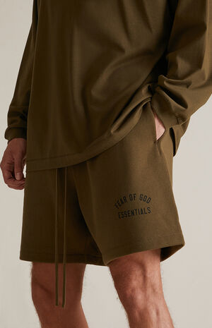Olive Fleece Soccer Sweat Shorts image number 5