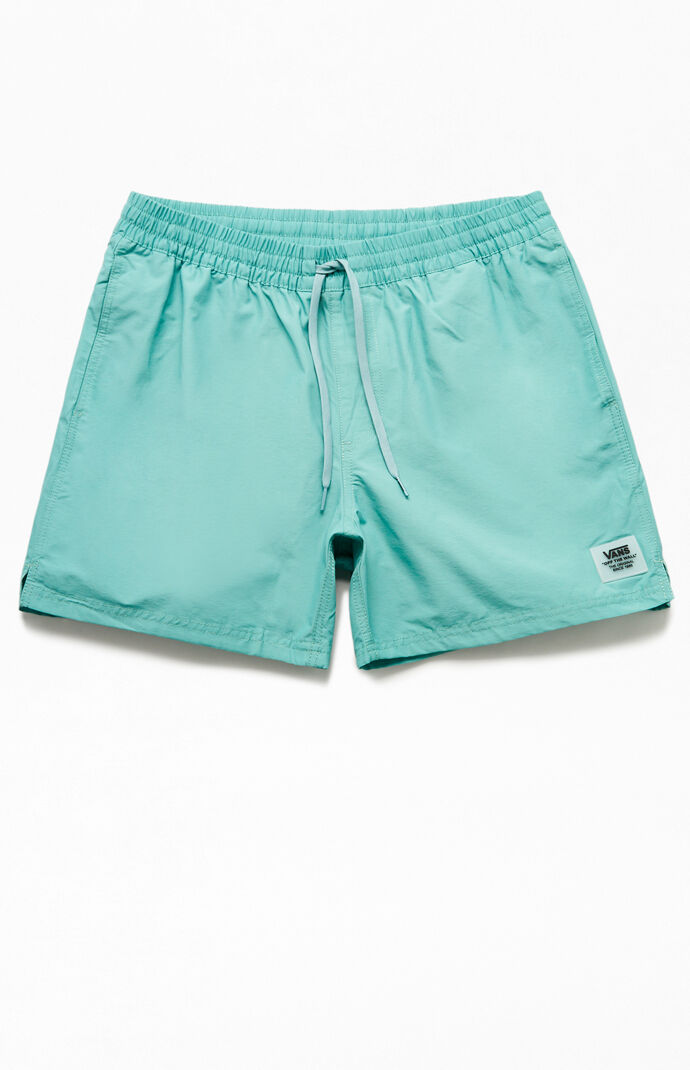 vans teal primary volley shorts