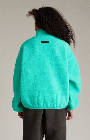 Essentials Mint Leaf Polar Fleece Half Zip Sweatshirt image number 3