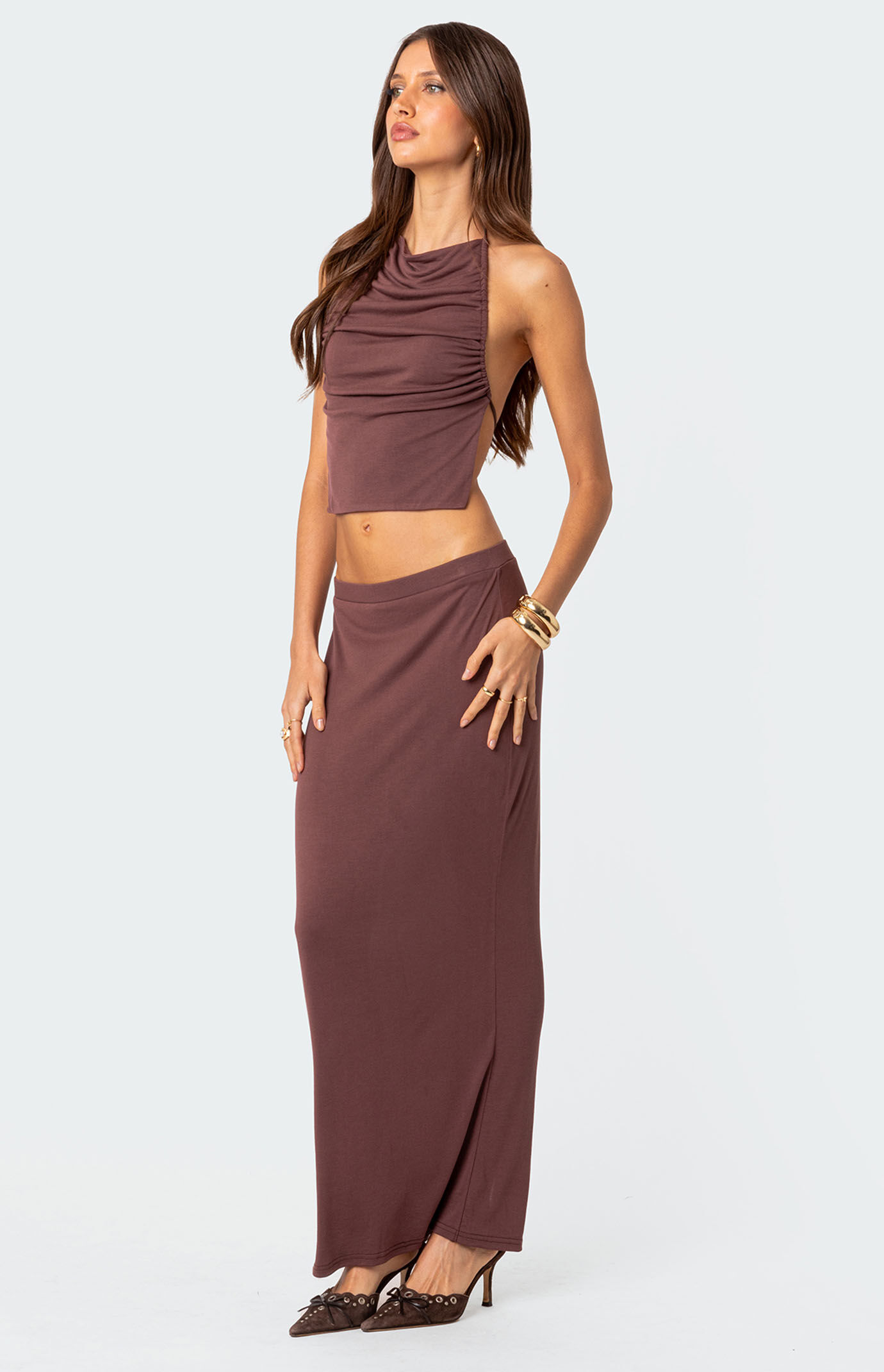 Edikted Kenzie Slit Maxi Skirt | PacSun