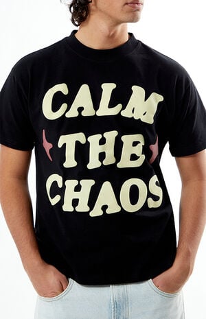 Calm The Chaos Boxy Puff Graphic T-Shirt image number 3