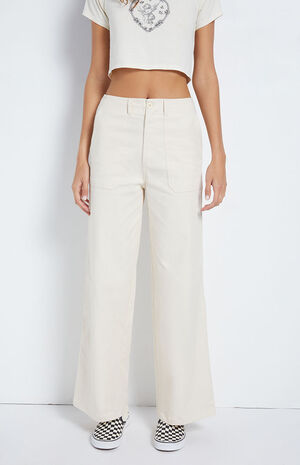 High Waisted Stretch Twill Trousers image number 2