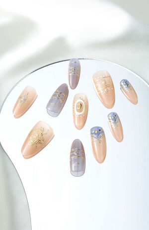 Golden Sun Almond Press-On Nails image number 2