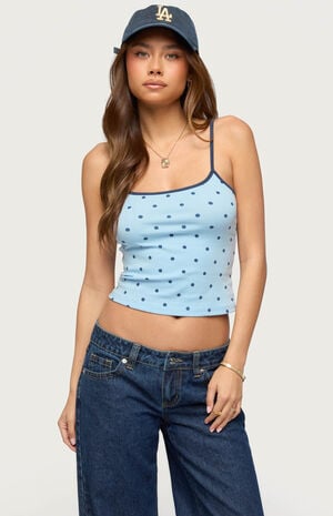 Carlah Contrast Polka Dot Tank Top image number 1