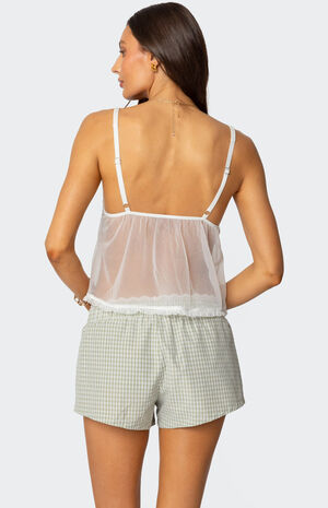 Sheer Lacey Babydoll Tank Top image number 4