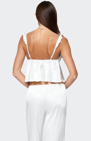 Izabella Lacey Satin Effect Ruffle Top image number 5