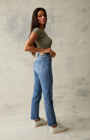 Medium Blue Curve Straight Leg Jeans image number 1