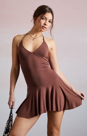 Amara Halter Mini Dress image number 3