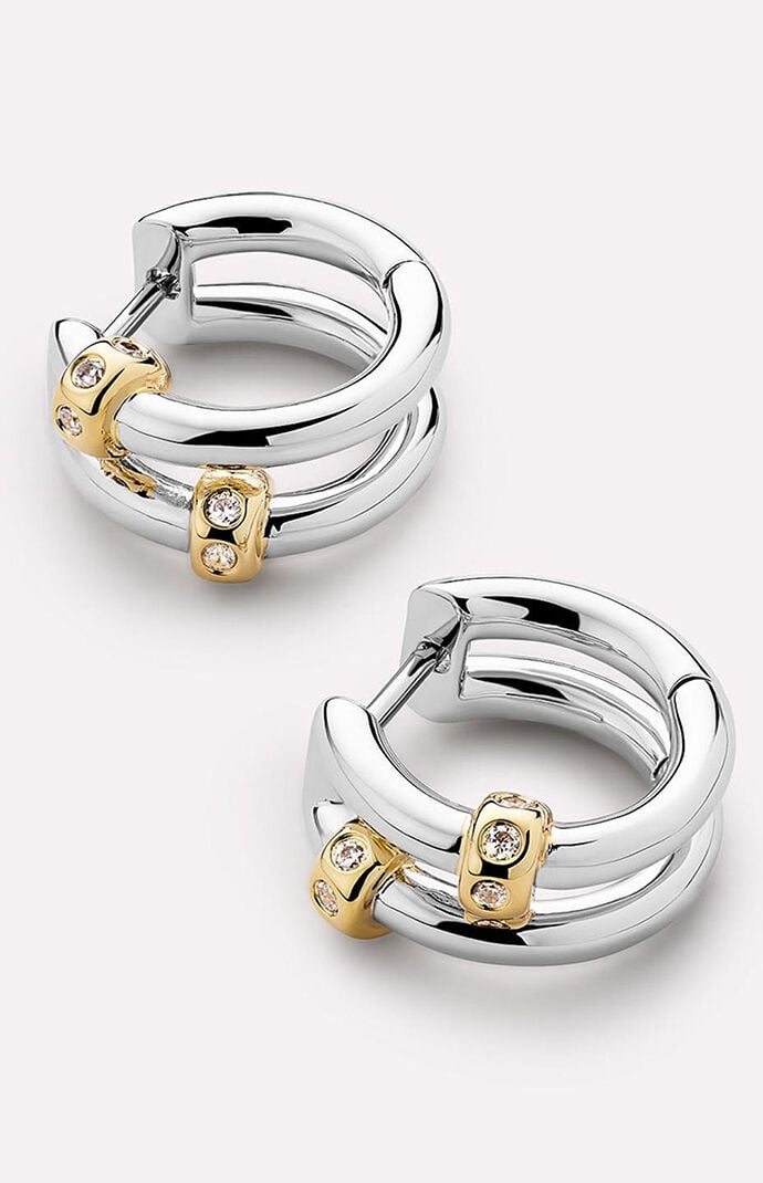 Ana Luisa Cyrus Silver Double Earrings