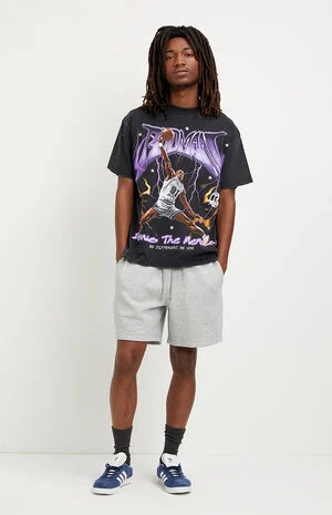 Fleece Grey Sweat Shorts image number 1