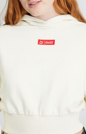 Coca cola cropped hoodie clearance