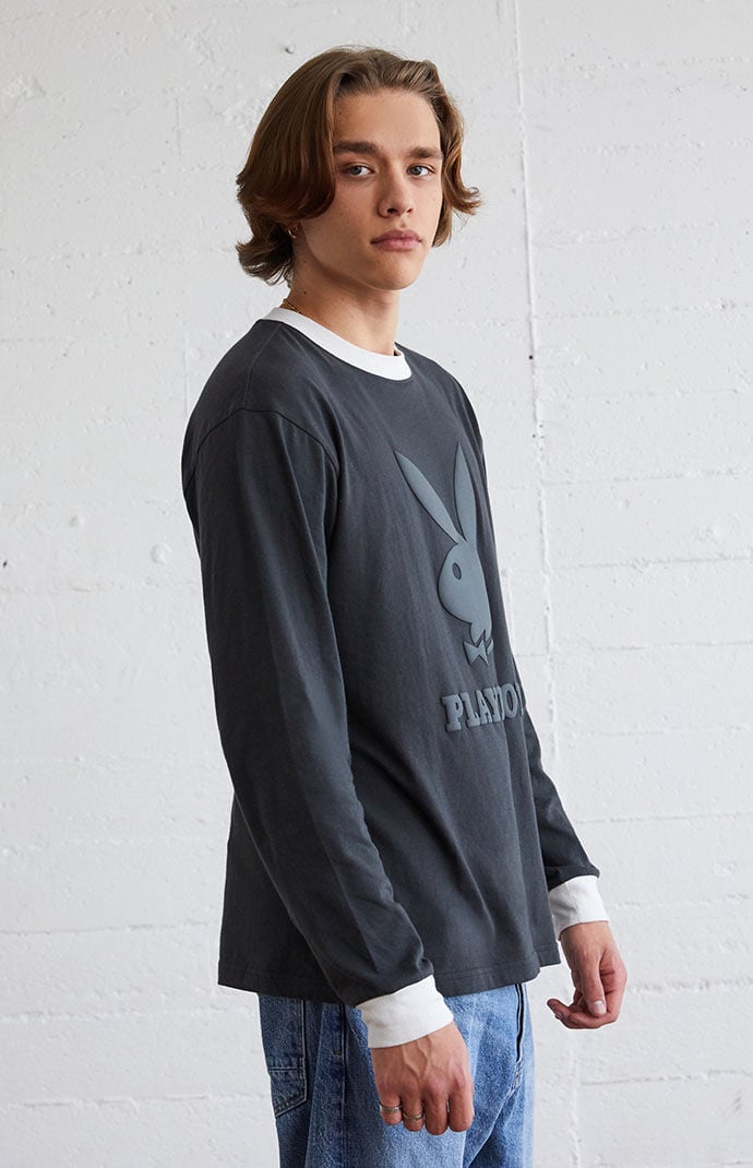 Playboy By PacSun Contrast Long Sleeve T Shirt PacSun
