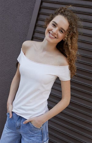 Pink Off-The-Shoulder Top image number 1