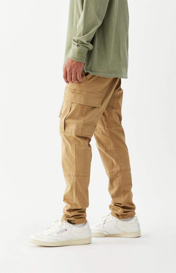 Utility Khaki Slim Cargo Pants