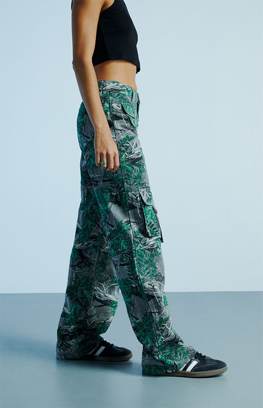 PacSun Camouflage Low Rise Utility Cargo Pants PacSun