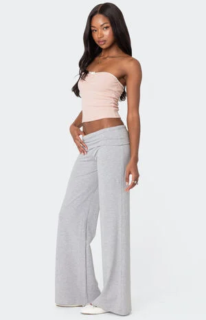 Wide Leg Fold Over Pants image number 3