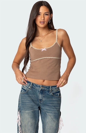 Elin Lace Trim Tank Top image number 1