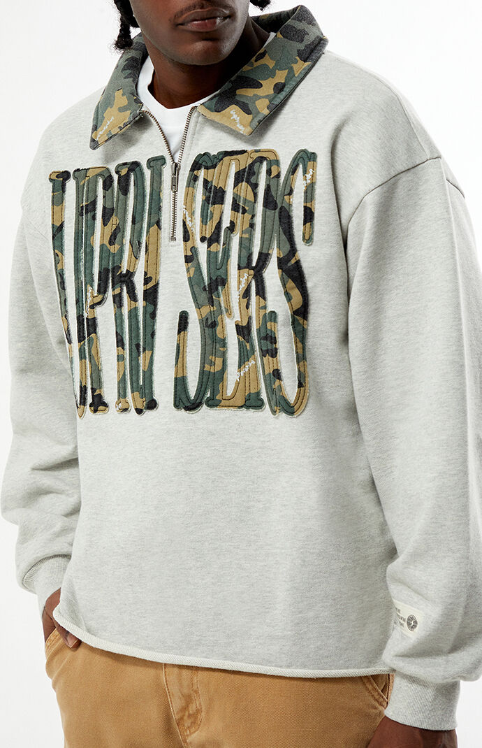 UPRISERS Camo Rugby Half Zip Sweatshirt