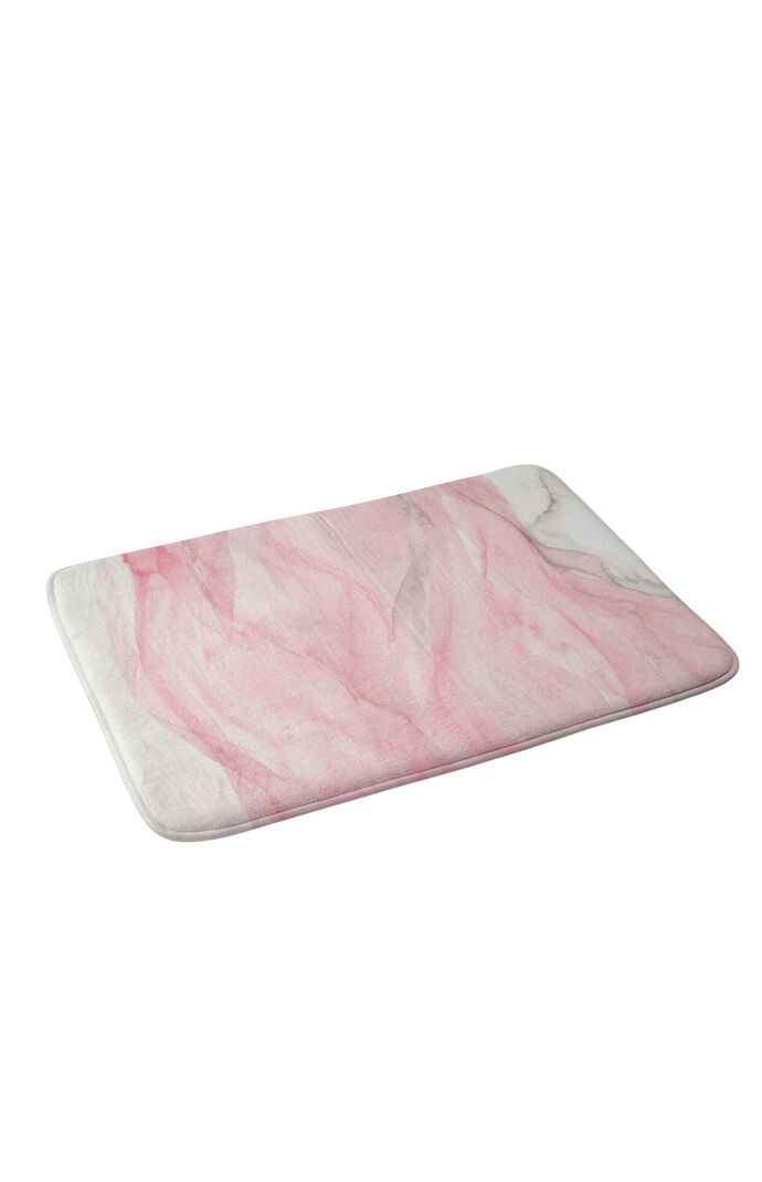 Delicate Pink Waves Memory Foam Bath Mat