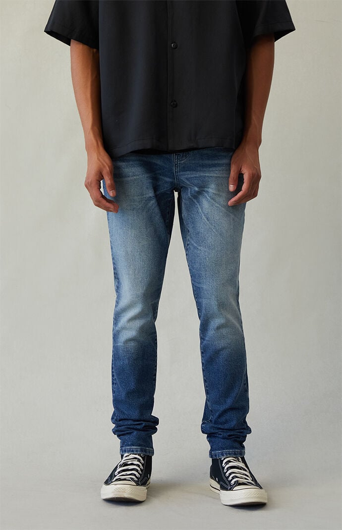 Pacsun Bryce Stacked Skinny Jeans Stretch Medium Indigo