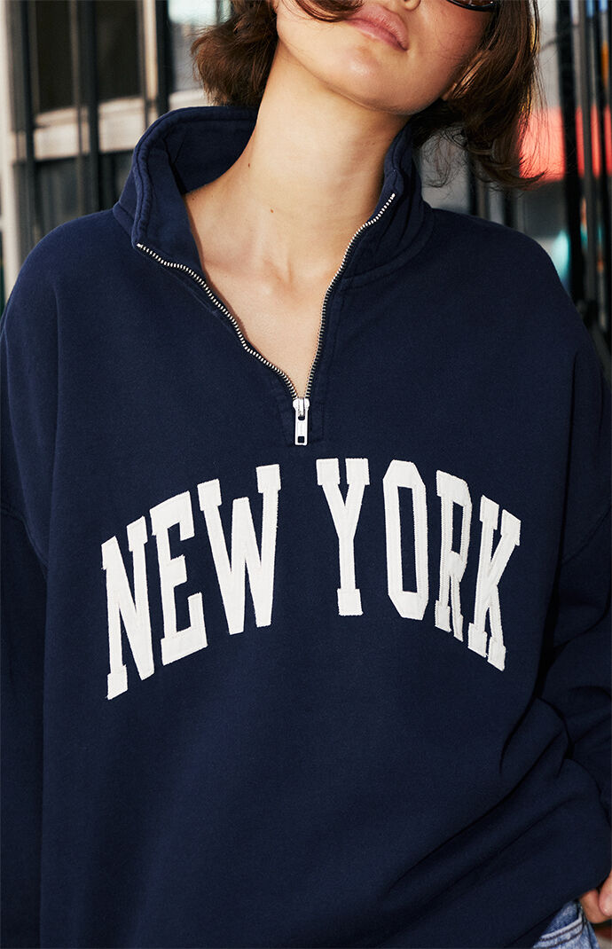 John Galt New York Missy Half Zip Sweatshirt PacSun