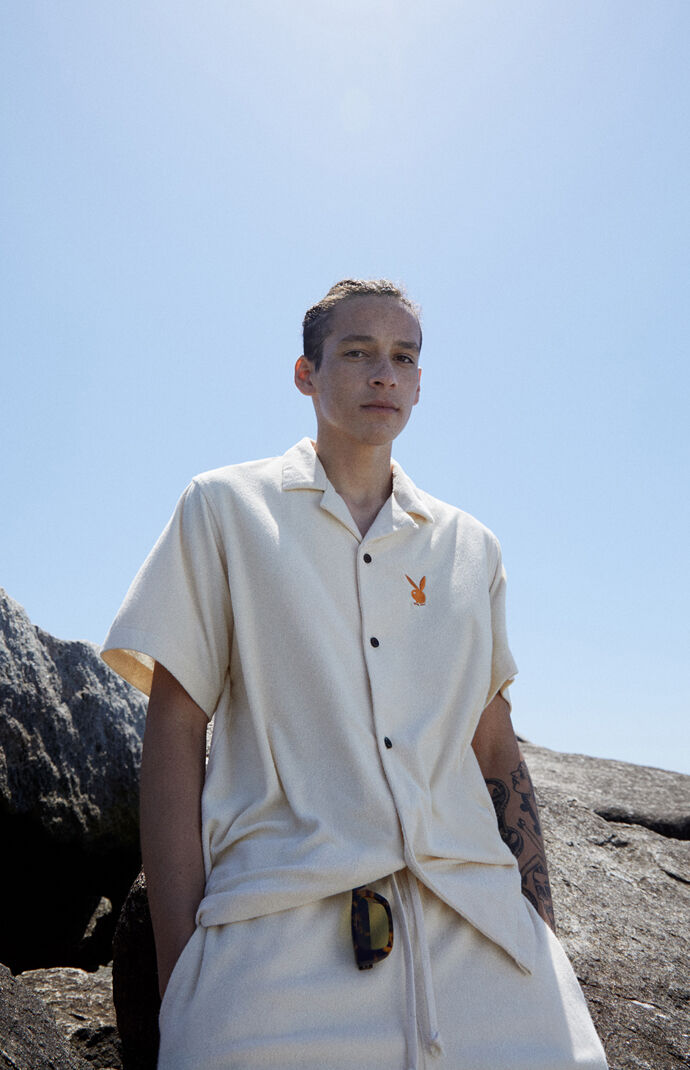 By PacSun Suite Terry Button Up Shirt
