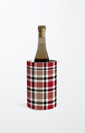 Red Plaid Wine Chiller image number 1