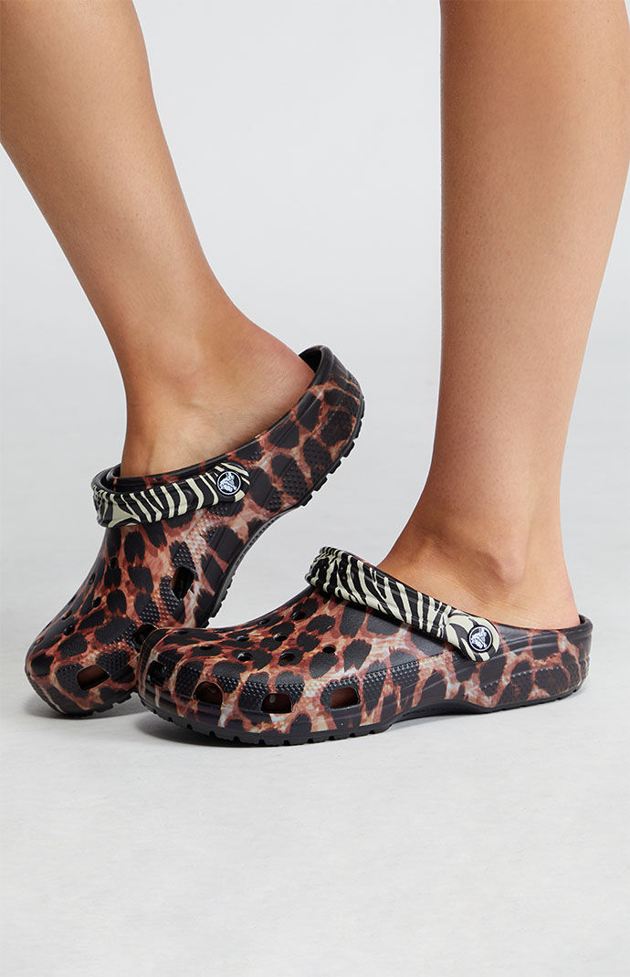 Cheetah crocs shop clogs