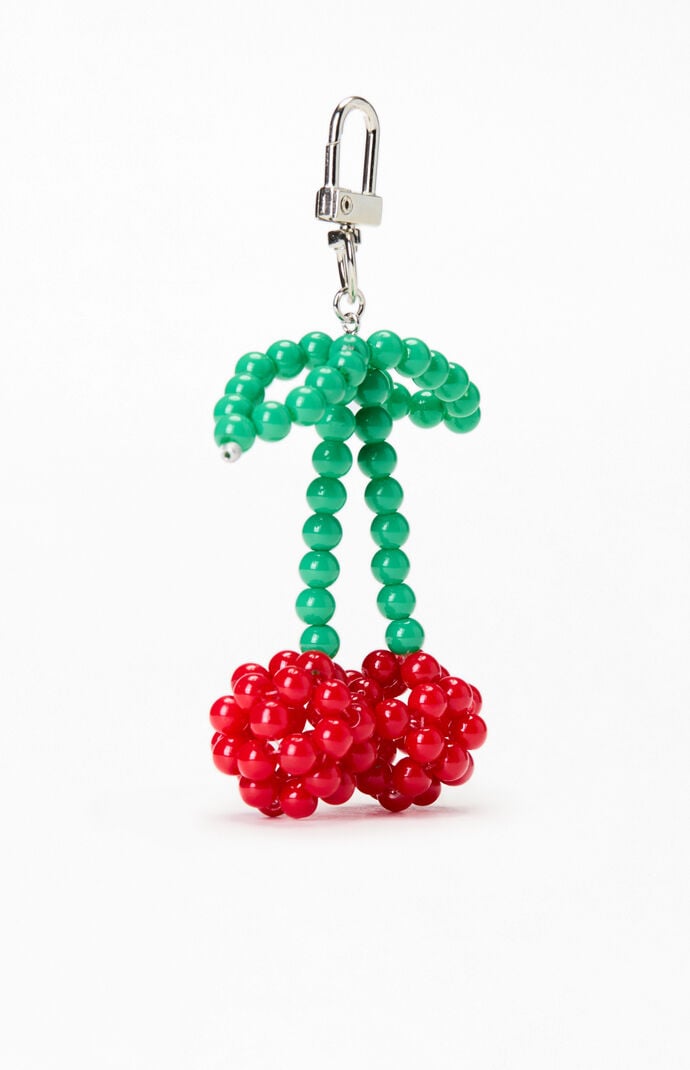 LA Hearts Cherry Beaded Bag Charm