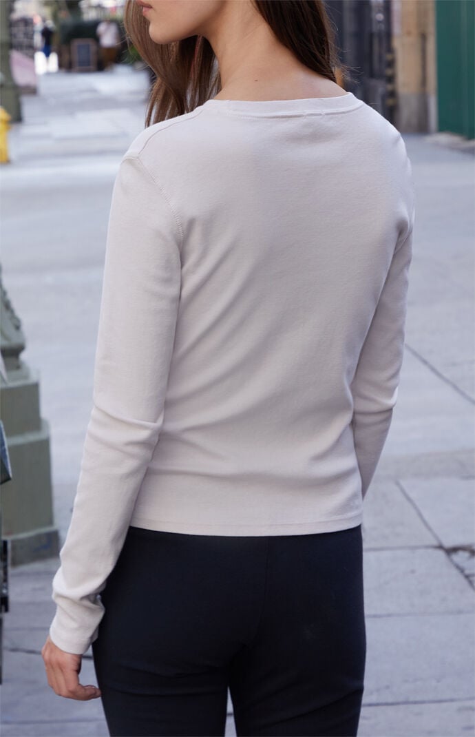 John Galt Cream Zelly Long Sleeve Top