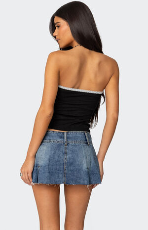 Enora Embroidered Rose Tube Top image number 5