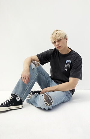 Dylan Baggy Jeans Panel Medium Blue image number 2