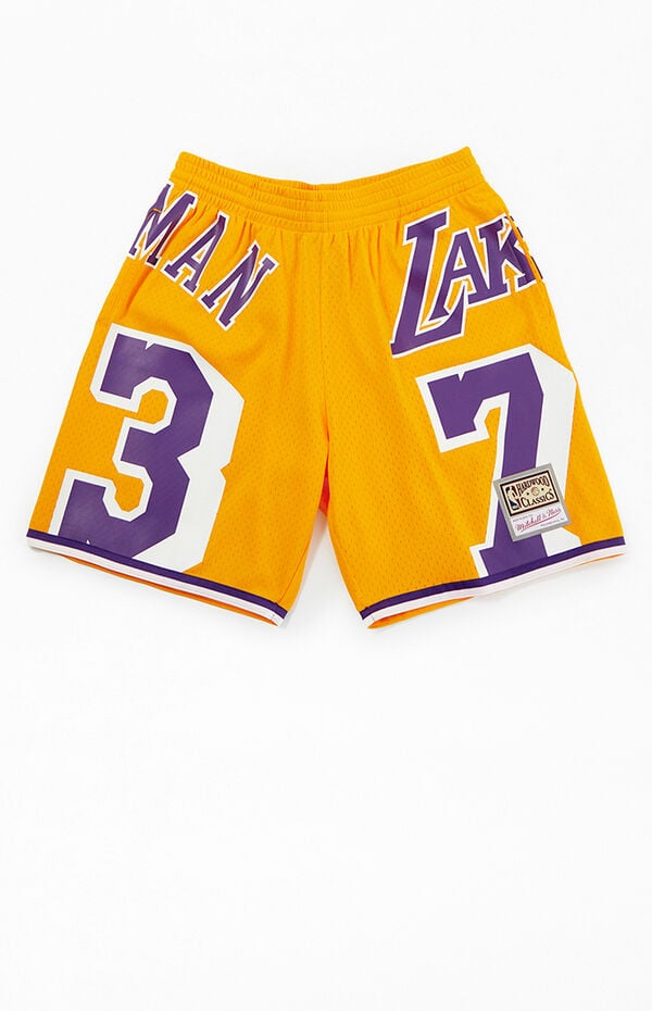 Mitchell & Ness Dennis Rodman LA Lakers Mesh Basketball Shorts