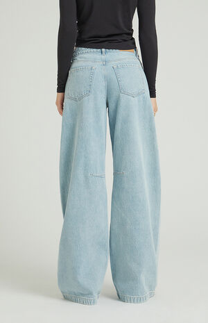 Light Indigo Baggy Barrel Jeans image number 4